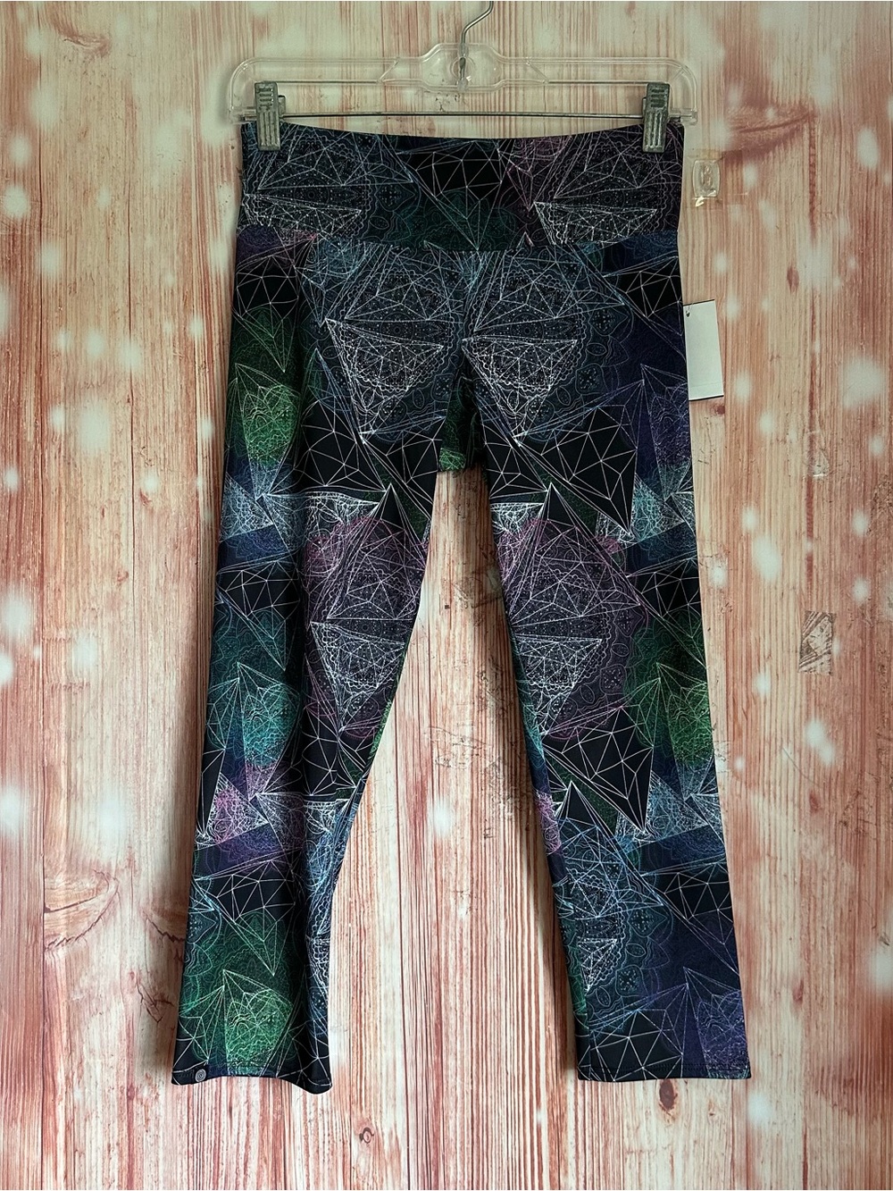 Onzie Black Mathematics Multicolor Print Low Rise Capri Active Leggings Size S/M - Picture 2 of 13